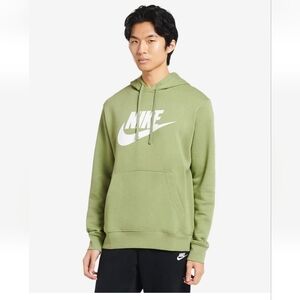 Nike Light Green Pullover Hoodie with White Logo